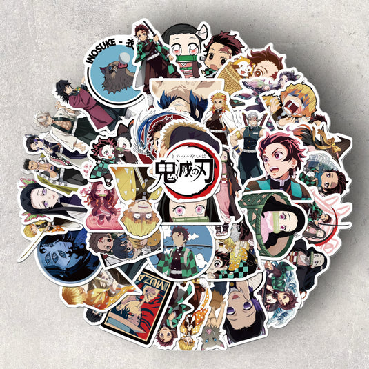 Lot de 25 autocollants Demon Slayer - Tout l'univers du Japon chez Japonify
