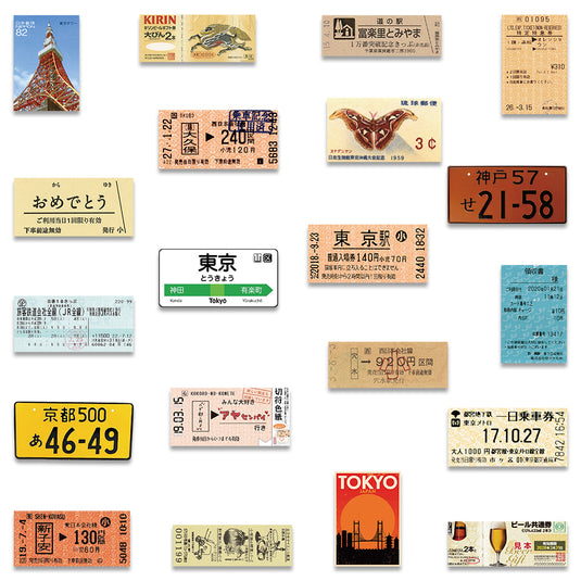 Gros plan sticker vinyle japonais résistant à l'eau