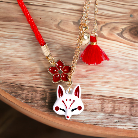 Bracelet Kitsune - Symbole du folklore japonais représentant un renard - idées cadeaux japonais