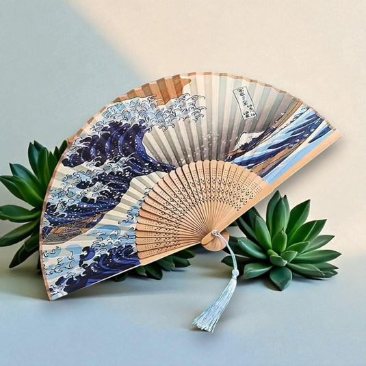 Éventail japonais Vague de Kanagawa, Japonify - Art Hokusai - cadeaux japonais