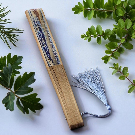 Eventail japonais traditionnel Vague de Kanagawa Hokusai - Japonify - fan du japon cadeaux