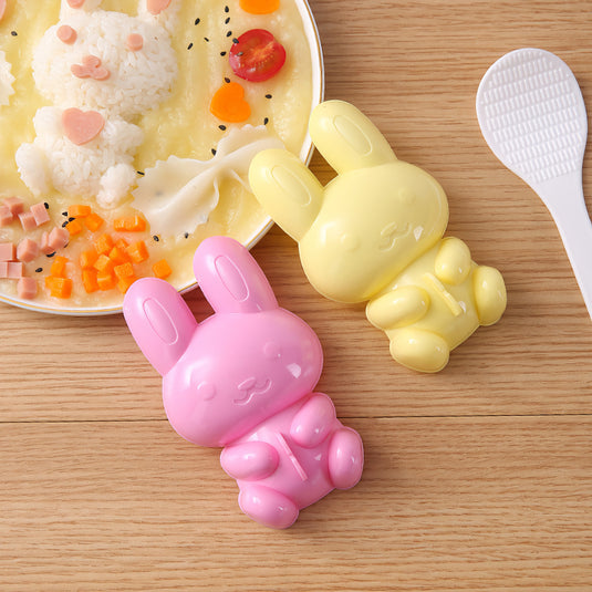 Moule à Onigiri Lapin Kawaii - Créez des boulettes de riz adorables avec ce moule en forme de lapin, parfait pour une touche kawaii