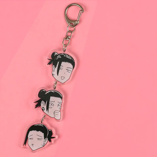 Porte-Clés Suguru Geto - Accompagnez vos journées avec ce porte-clés en acrylique de 11 cm, mettant en avant le charismatique Suguru Geto de Jujutsu Kaisen