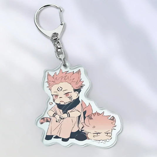 Porte-clé Kawaii Itadori vs Sukuna, cadeau japonais sur Japonify