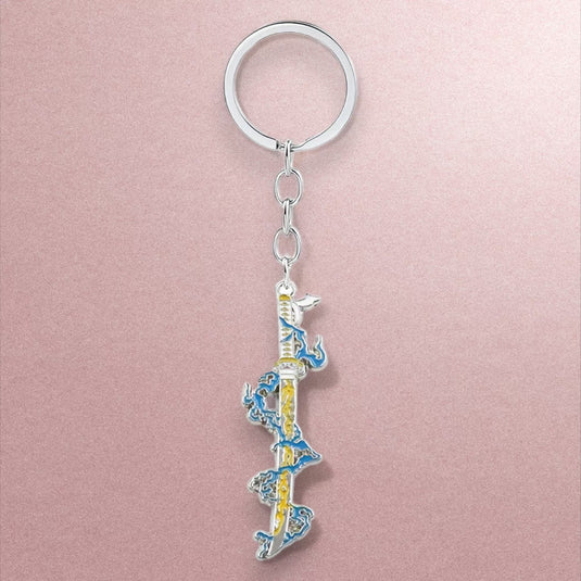 Porte-clés Métallique Sabre de Zenitsu - Affichez la bravoure de Zenitsu avec ce porte-clés en métal, un produit japonais inspiré de Demon Slayer.