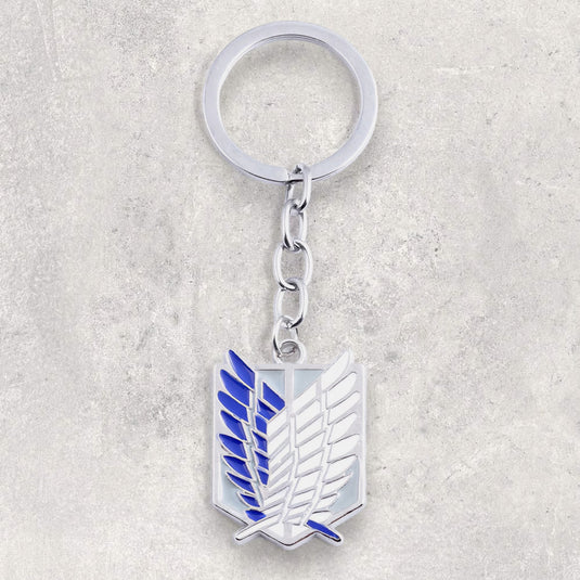 Porte-clé Ailes de la Liberté - Arborez le symbole emblématique de "L'Attaque des Titans" partout où vous allez - colliers porte clés japonais manga animé japonify