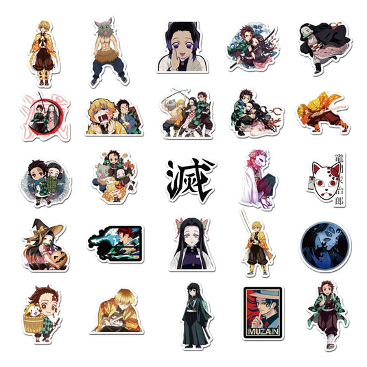 Lot de 25 autocollants Demon Slayer - Tout l'univers du Japon chez Japonify