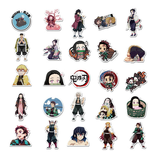 Lot de 25 autocollants Demon Slayer - Tout l'univers du Japon chez Japonify