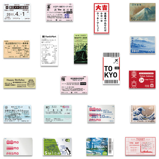 Lot de 20 autocollants Japonais Lifestyle - Tout l'univers du Japon chez Japonify