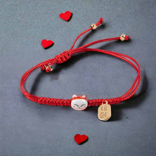Bracelet Koban Maneki Neko - Un accessoire chanceux avec le célèbre chat porte-bonheur du Japon