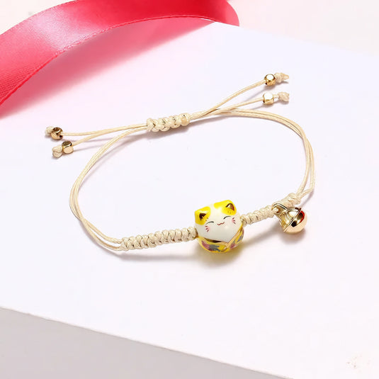 Bracelet Maneki Neko - Symbole traditionnel de chance et de bonne fortune du Japon bracelet japonais
