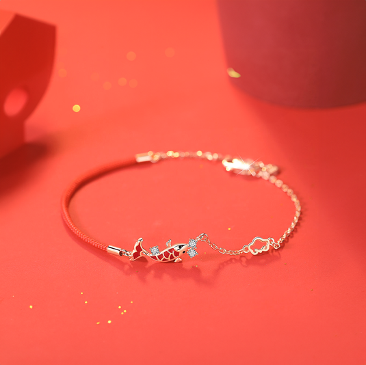 Bracelet Carpe Koi - Un accessoire élégant orné d'une carpe koi symbole de courage et de persévérance