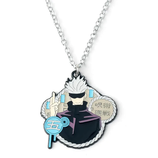 pendentif collier jujustu kaisen manga japonais animé gojo sensei satoru japonify idées cadeaux japonais