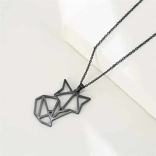 Collier japonais motif renard kitsune en origami