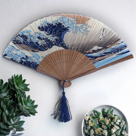 Éventail japonais Vague de Kanagawa, Japonify - Art Hokusai - cadeaux japonais