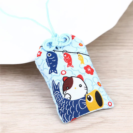 Omamori Japonais (Carpe Koï-Maneki Neko)