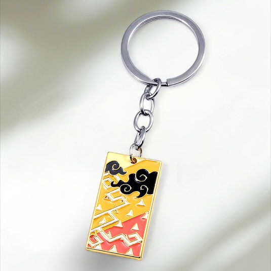 Porte-clés Coloré Zenitsu - Affichez votre affection pour Zenitsu avec ce porte-clés métallique aux teintes vives, un produit japonais incontournable pour les fans de Demon Slayer