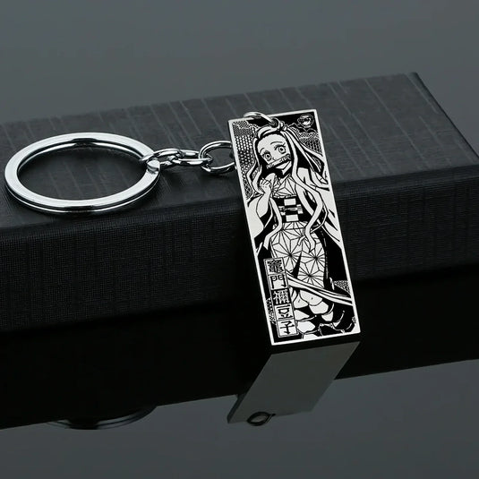 Porte-clé Nezuko Demon Slayer, produit japonais élégant et cadeau unique