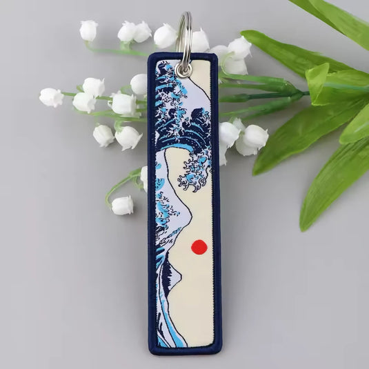 Porte-clés japonais motif hokusai kanagawa, Japonify idées cadeaux fan du japon